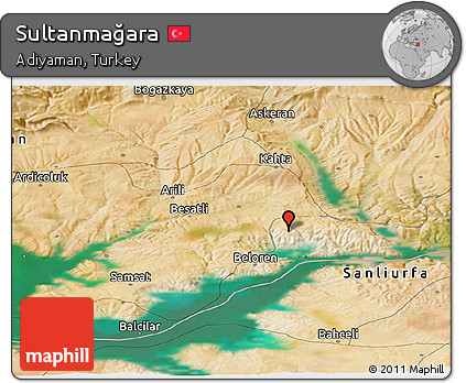 Satellite Panoramic Map of Sultanmağara
