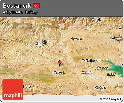 Satellite Panoramic Map of Bostancık