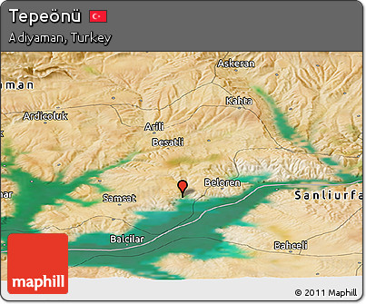 Satellite Panoramic Map of Tepeönü