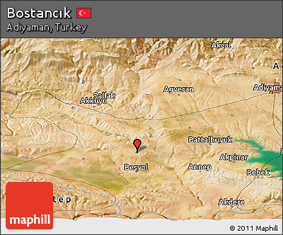 Satellite Panoramic Map of Bostancık