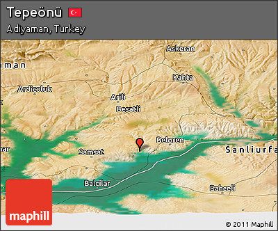 Satellite Panoramic Map of Tepeönü