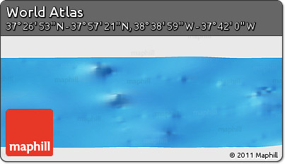 Physical Panoramic Map of the Area around 37° 42' 7" N, 38° 10' 29" W