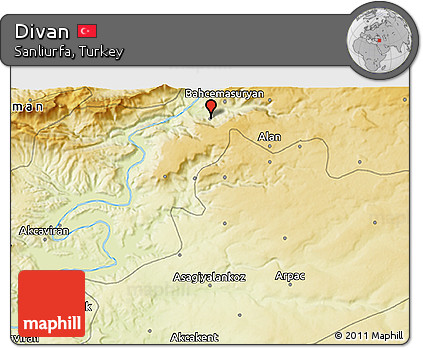 Physical 3D Map of Divan