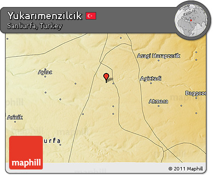 Physical 3D Map of Yukarımenzilcik