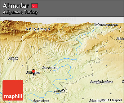 Physical 3D Map of Akıncılar