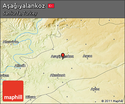 Physical 3D Map of Aşağıyalankoz