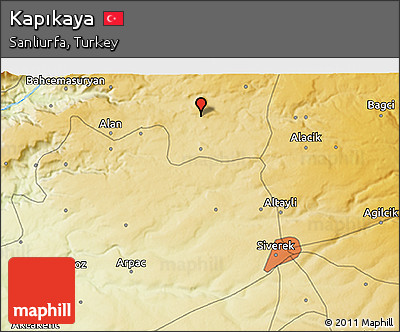 Physical 3D Map of Kapıkaya