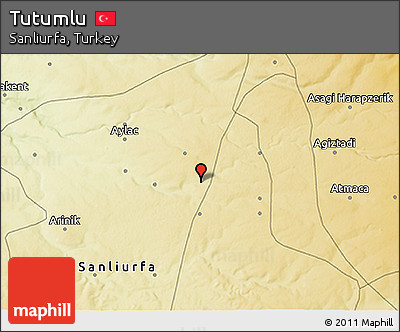 Physical 3D Map of Tutumlu