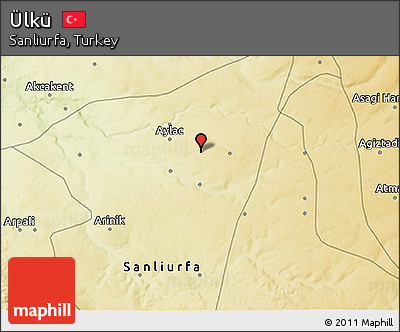 Physical 3D Map of Ülkü