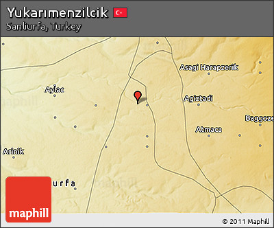 Physical 3D Map of Yukarımenzilcik
