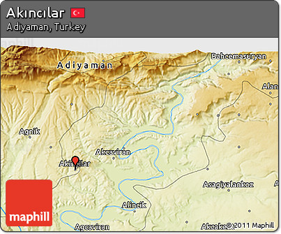 Physical 3D Map of Akıncılar