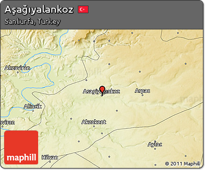 Physical 3D Map of Aşağıyalankoz