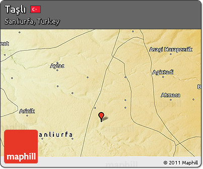 Physical 3D Map of Taşlı