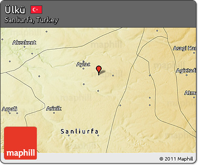Physical 3D Map of Ülkü