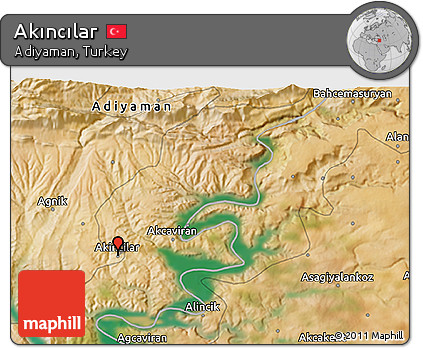 Satellite 3D Map of Akıncılar