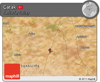 Satellite 3D Map of Çatak