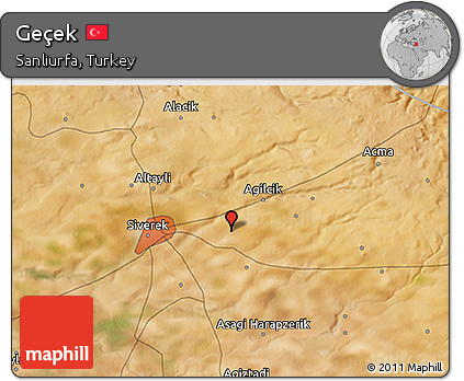 Satellite 3D Map of Geçek