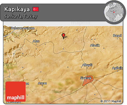 Satellite 3D Map of Kapıkaya