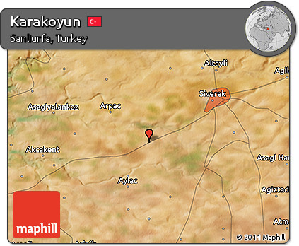 Satellite 3D Map of Karakoyun