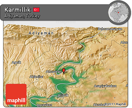 Satellite 3D Map of Karmillik