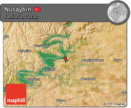 Satellite 3D Map of Nusaybin