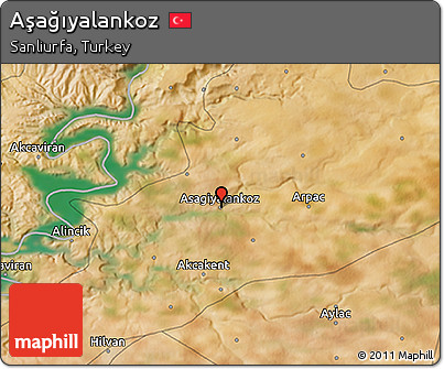 Satellite 3D Map of Aşağıyalankoz