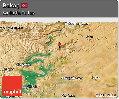 Satellite 3D Map of Bakaç