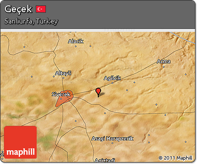 Satellite 3D Map of Geçek