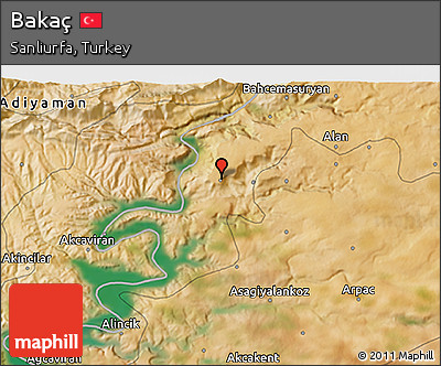 Satellite 3D Map of Bakaç