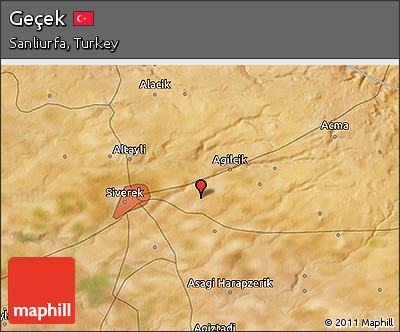 Satellite 3D Map of Geçek