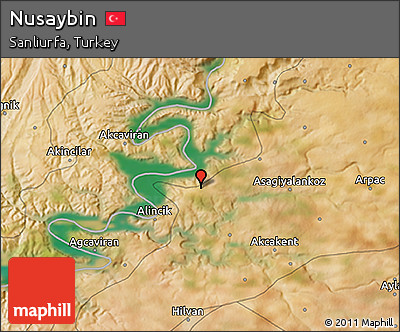 Satellite 3D Map of Nusaybin
