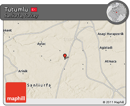Shaded Relief 3D Map of Tutumlu