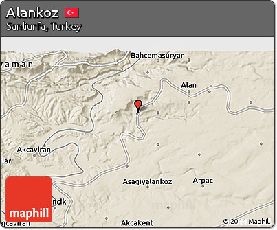 Shaded Relief 3D Map of Alankoz