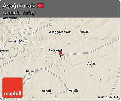Shaded Relief 3D Map of Aşağıkucak