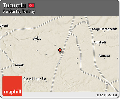 Shaded Relief 3D Map of Tutumlu