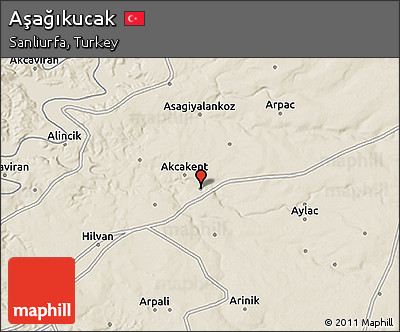 Shaded Relief 3D Map of Aşağıkucak