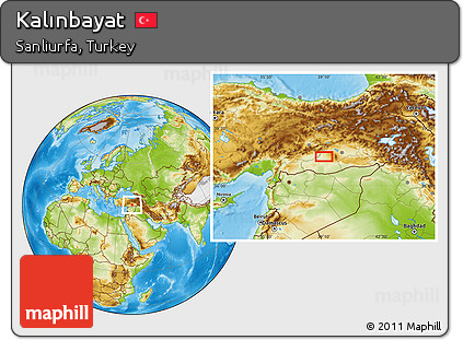 Physical Location Map of Kalınbayat