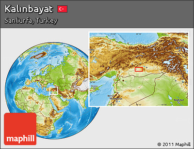 Physical Location Map of Kalınbayat