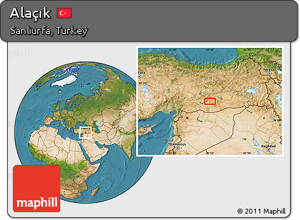Satellite Location Map of Alaçık