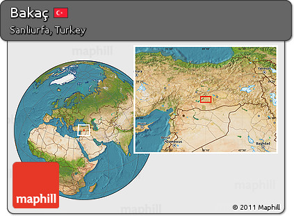 Satellite Location Map of Bakaç