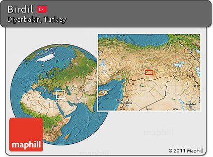 Satellite Location Map of Birdil