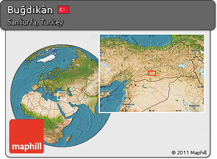 Satellite Location Map of Buğdikân