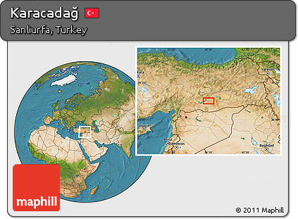 Satellite Location Map of Karacadağ