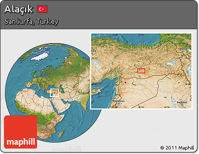 Satellite Location Map of Alaçık