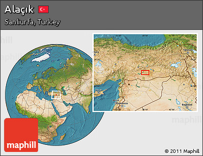 Satellite Location Map of Alaçık