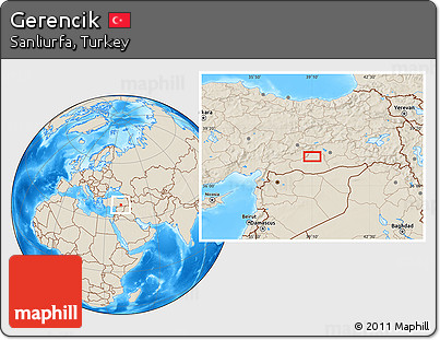 Shaded Relief Location Map of Gerencik