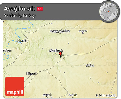 Physical Map of Aşağıkucak