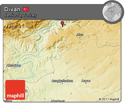 Physical Map of Divan