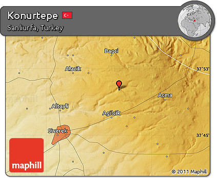 Physical Map of Konurtepe
