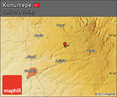 Physical Map of Konurtepe